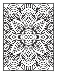 Detailed Mandala Coloring Page Illustration for adults and kids