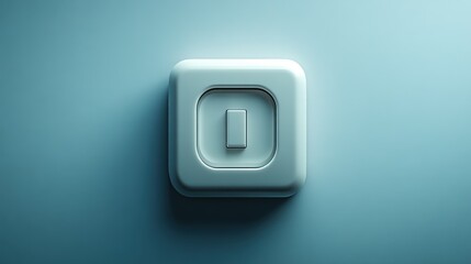 Fototapeta premium Light Switch on a Minimalist Background Modern Design for Home Automation and Energy Control