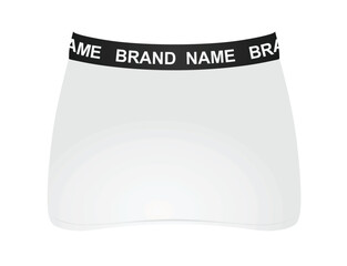 Brand name mini skirt. vector
