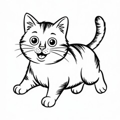 Obraz premium black cat cartoon