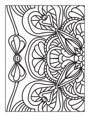 Fototapeta premium Intricate Printable Mandala pattern coloring page for adults and kids