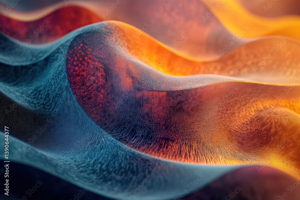 Leinwandbilder Wavy colorful abstract background with rich hues and smooth gradients flowing in multiple directions, Wavy colorful abstract background