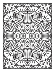 Intricate Printable Mandala pattern coloring page for adults and kids
