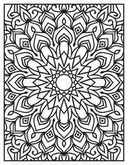Intricate Printable Mandala pattern coloring page for adults and kids