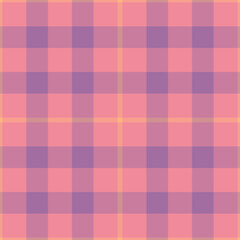 Woman texture vector background, pillow seamless tartan plaid. Repetition pattern textile fabric check in red and pink colors.
