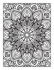 Detailed Mandala Coloring Page Illustration for adults and kids