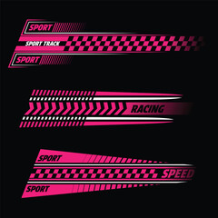 Angled pink checkered patterns text