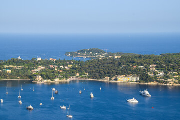 Obraz premium Aerial panoramic view of Saint Jean Cap Ferrat, South of France.
