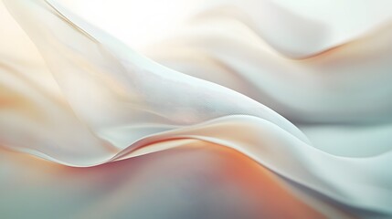 Obraz premium Flowing fabric-like shapes in white and warm tones
