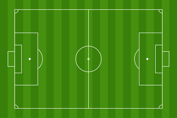 Soccer field in flat style