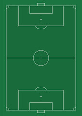 Soccer field in flat style