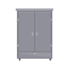 Flat design of  closet wardrobe  icon isolated. Vector illustration.