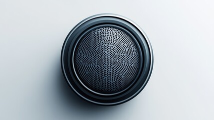 Speaker Grill CloseUp HighResolution Image of a Circular Audio Component with Detailed Mesh