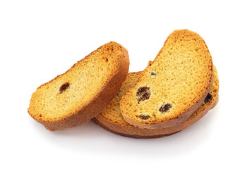 A group of rye crackers.