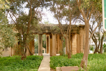 Naklejka premium Everyday Malta: Authentic residential streets, houses with balconies, cityscape and local architecture