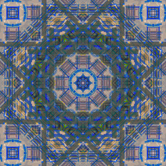Abstract pattern, multi-colored kaleidoscope from photos