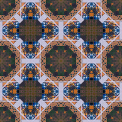 Fototapeta premium Abstract pattern, multi-colored kaleidoscope from photos