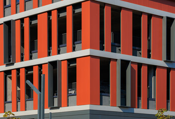 Fototapeta premium Abstract pattern, multi-colored kaleidoscope from photos modern buildings and houses