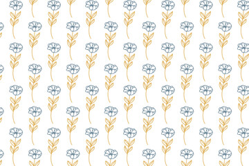 floral pattern tile with stem based one line design perfect for repeating textile wrapping paper and botanical background prints


