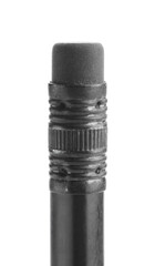 Graphite pencil with eraser isolated on white