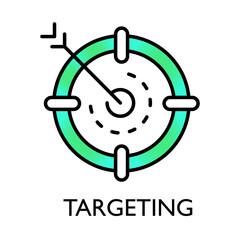 Targeting – Bullseye Representing Focused Marketing Strategies