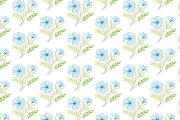 botanical floral pattern with ornamental stem art design for wallpaper wrapping paper fashion fabric and textile applications

