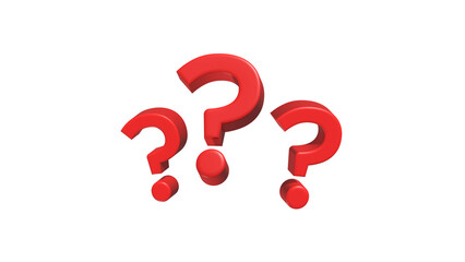 3D Question Mark Icons transparent PNG