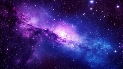 Obraz premium Stunning Blue and Purple Galaxy Background Crafted with Generative AI