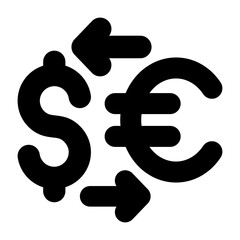 Currency Exchange Solid Solid Icon