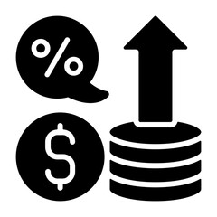 Interest Rates Solid Solid Icon