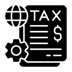Corporate Tax Solid Solid Icon