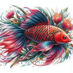 Carpa muy colorida