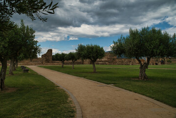 Ciutadella, Renaissance fortification, archaeological site, in Roses, Alt empordà, Girona, Spain. Costa Brava