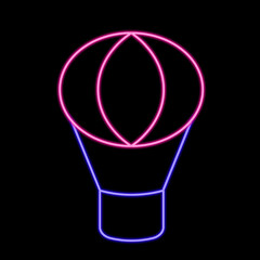 Air inflatable balloon in neon effect