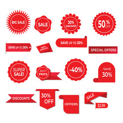 Sale Tag and Banner Icon Set Special offer big sale discount mega sale banner set.