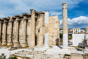 Fototapeta premium Ruins of Hadrian's Library in Athens, Greece, Europe