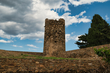 Naklejka premium Ciutadella, Renaissance fortification, archaeological site, in Roses, Alt empordà, Girona, Spain. Costa Brava