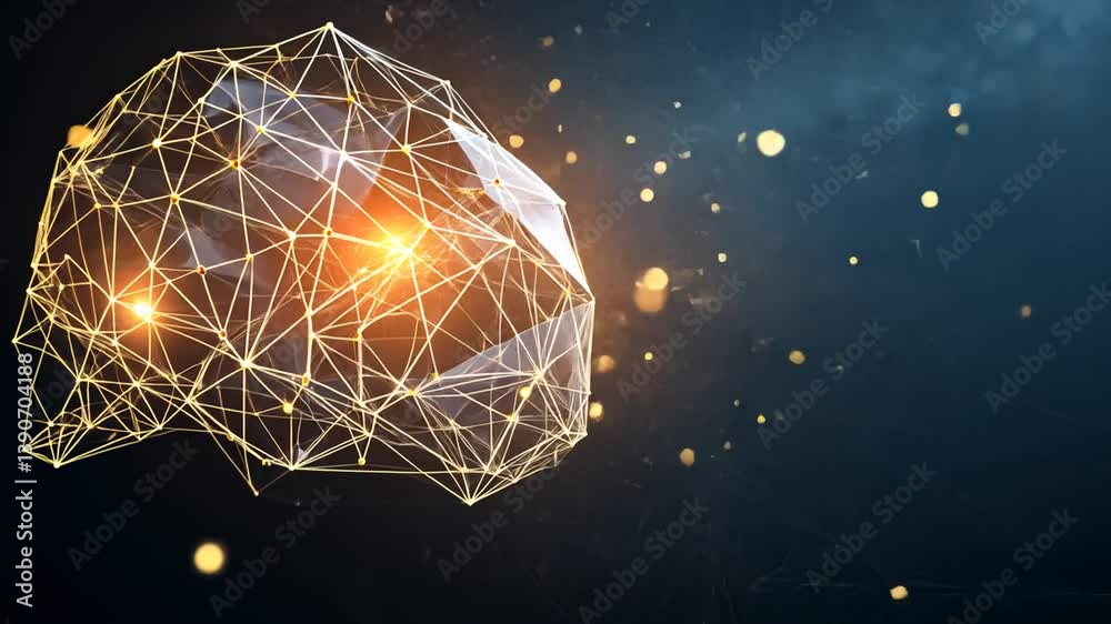 Poster exploring human brain activity through connections and networks generative ai