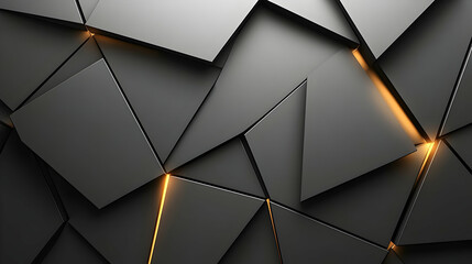 Abstract 3D Black Gold Background