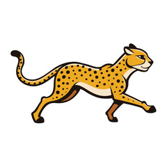 Running Cheetah Vector – Fast Wild Animal Illustration