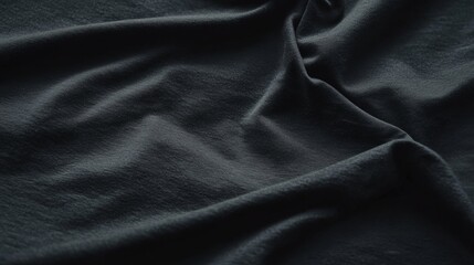 A large, plain black t-shirt, perfect for design mockups.
