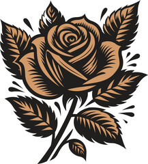 Rose stylized vector
