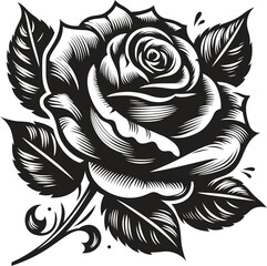 Rose stylized vector