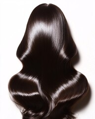 Fototapeta premium Beautiful Woman Pampering Herself with Hair Oil and Glowing Skin