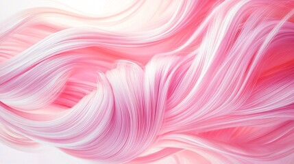 Fototapeta premium Ethereal Woman with Pastel Pink Hair Showcasing Ultimate Self-Expression