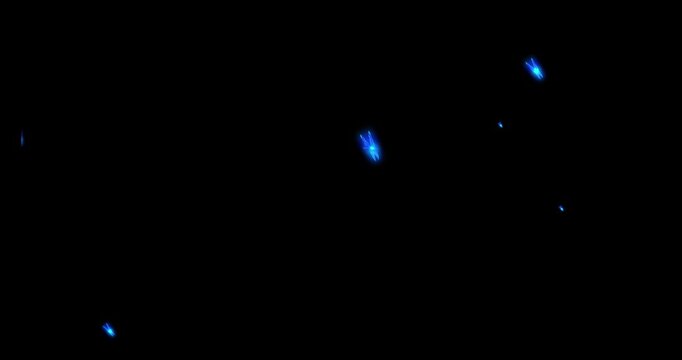 Glowing butterfly flying in a black screen overlay