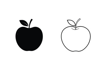 Apple Vector Icon Illustration Minimalist Style Design Element For Graphic Projects