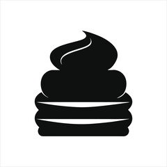 Fabric Layers Glyph Icon Solid Black Vector Illustration