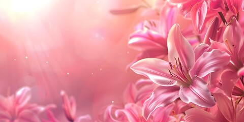Elegant AI-Generated Pink Lily Flower Design

