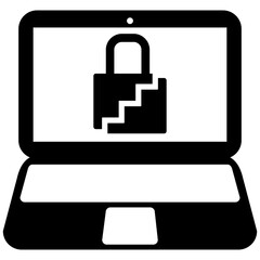 Fototapeta premium A Jailbreak Laptop Icon